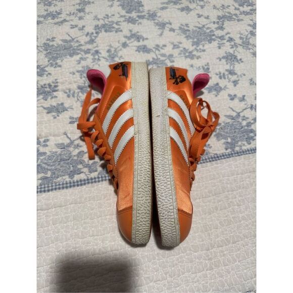 Adidas Gazelle Orange trainers leather 8 1/2 - Picture 2 of 12